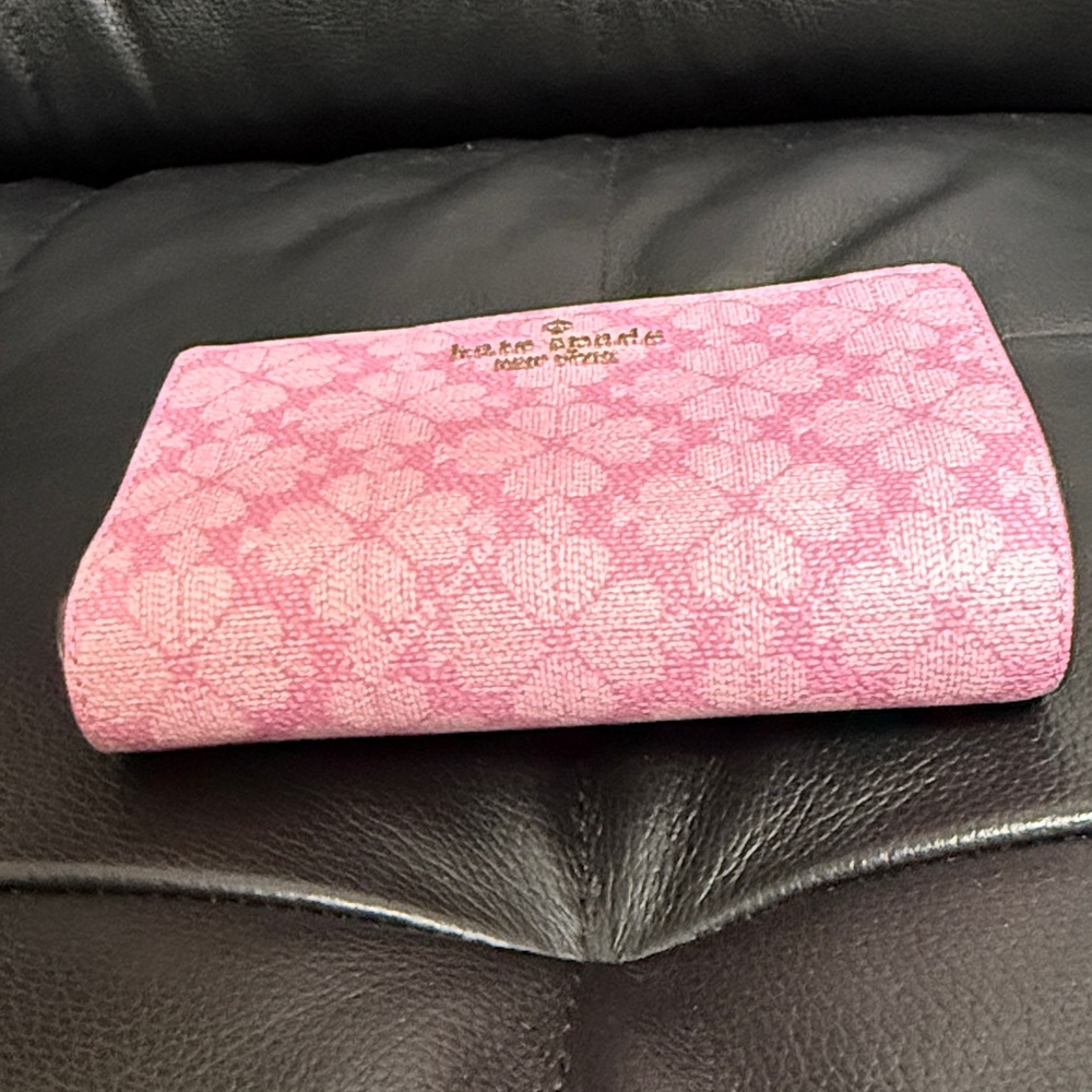 Kate Spade Pink Floral Pattern Spade Wallet - Picture 3 of 15